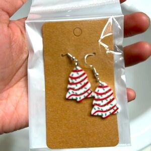 Little Debbie Christmas earrings